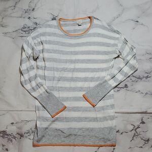A New Day Gray/White Striped sweater